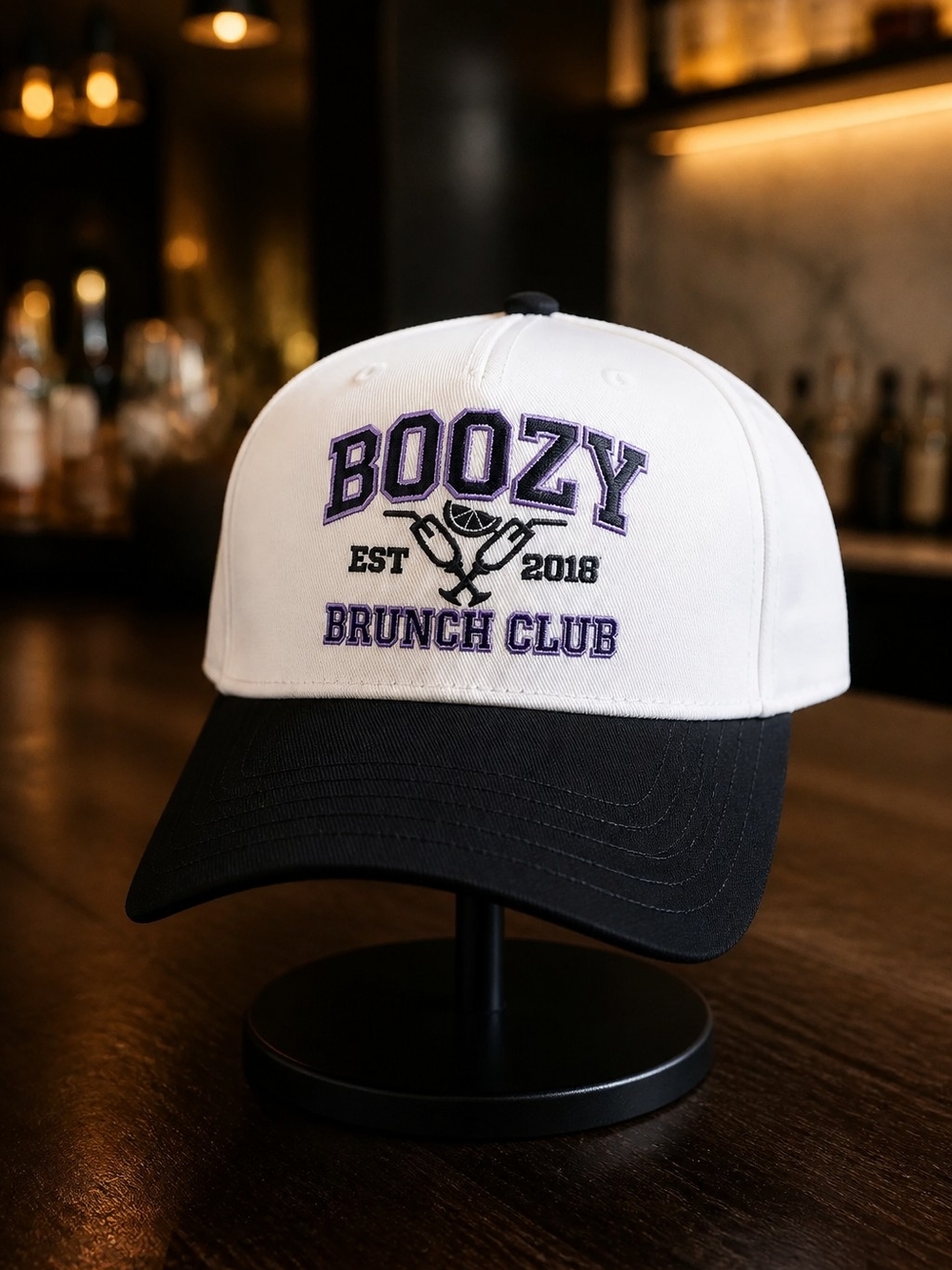 Boozy Brunch Club Two-Tone Baseball Cap - Picture 1 of 5